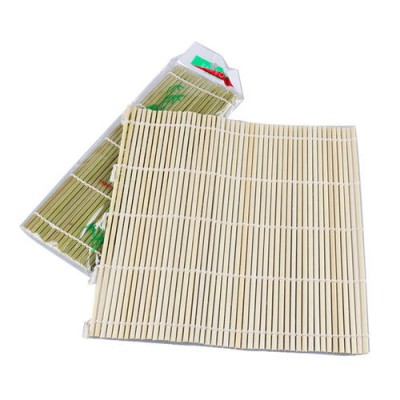 Natural white/green bamboo sushi rolling mat made in China