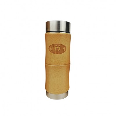 Bamboo Lid Cup Double Wall Bamboo Cup