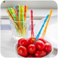 Safe Healthy Creative Disposable Plastic Small Food Picks Fruit Forks