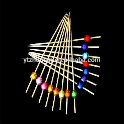 Completely biodegradable bamboo party stick with natural color