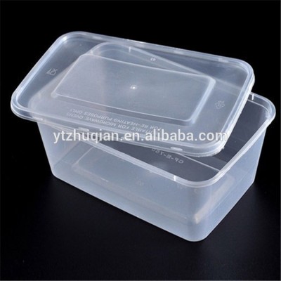 Round eco-friendly microwave disposable plastic food container take away box with lid