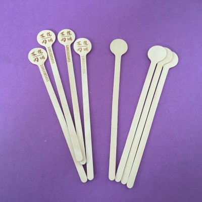 New arrival logo printed wooden coffee stirrer sticks stirrers for coffee