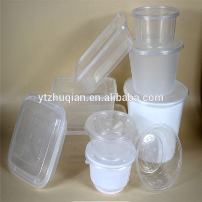 Airtight rectangular injection disposable clear pp plastic food container plastic take away box