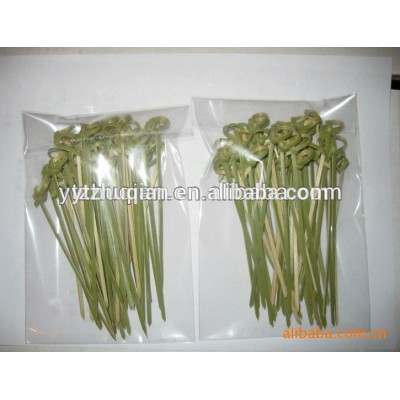 Bamboo skewer bamboo pick with flower knot sticks