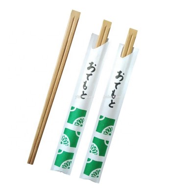 Japanese disposable sushi chopsticks bamboo in paper sleeve