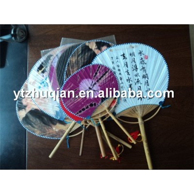 Chinese traditional bamboo hand craft head held bamboo fans