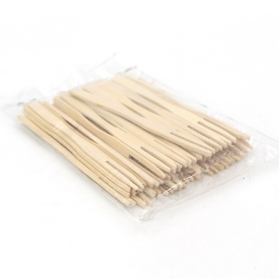 Top grade high quality disposable natural bamboo fruit fork