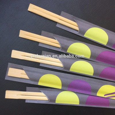 Wholesale logo printed bamboo chopsticks disposable chopsticks with sleeve