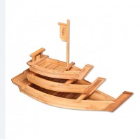 Hot selling restaurant sushi boat wooden sushi boat plate for sushi